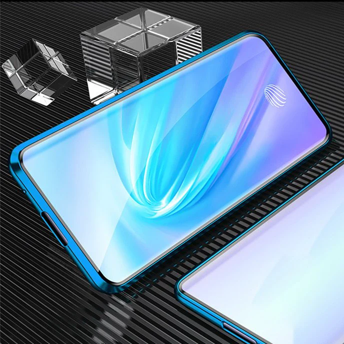 360° Metal Magnetic Double Side Glass Case - Vivo - Image 12
