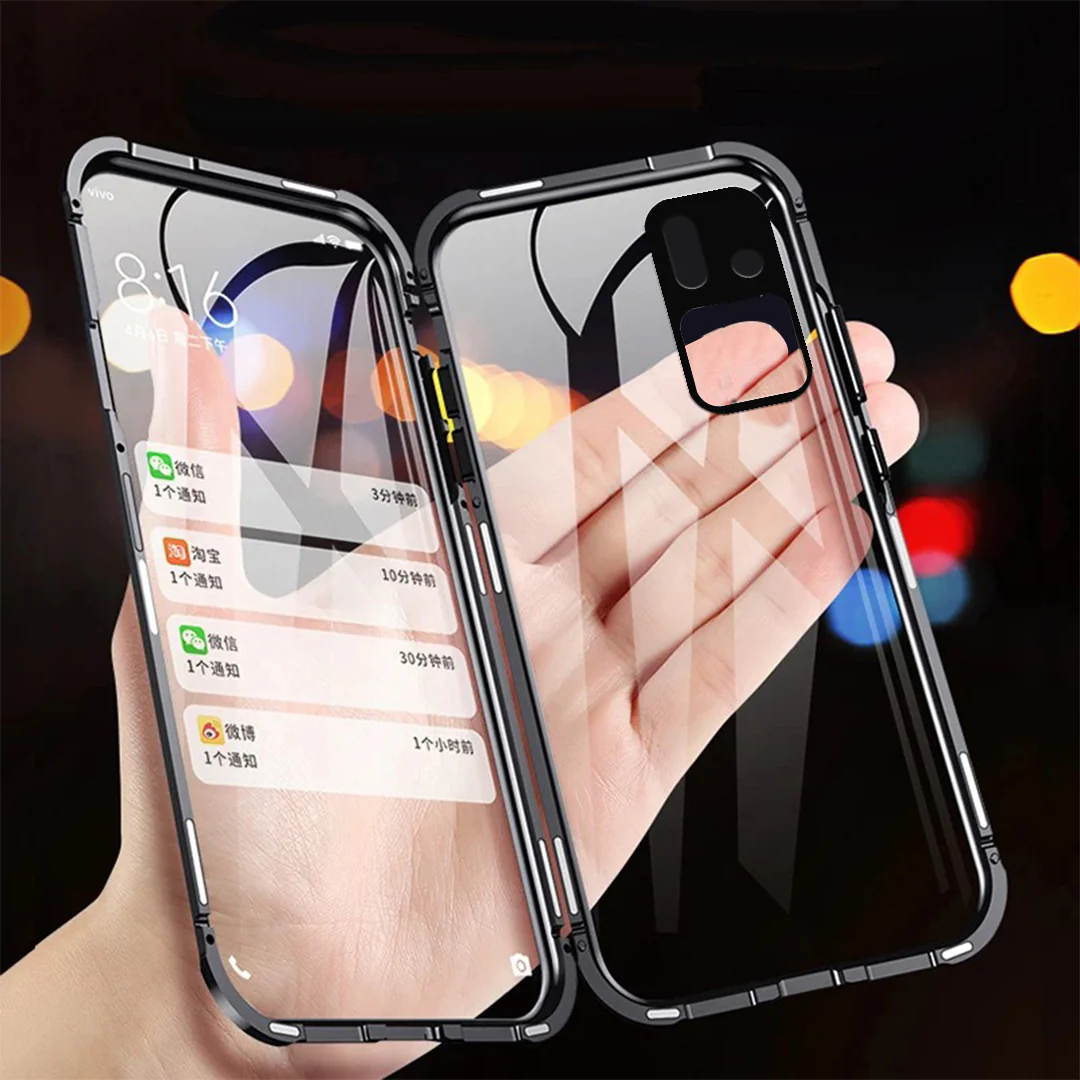 360° Metal Magnetic Double Side Glass Case - Vivo - Image 4