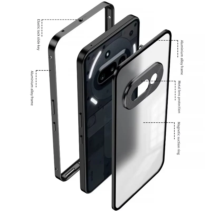 Aluminium Alloy Metal Frame Glass Case - Nothing - Image 4