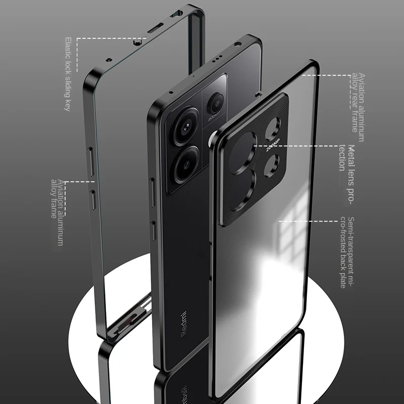Aluminium Alloy Metal Frame Glass Case - Xiaomi - Image 9