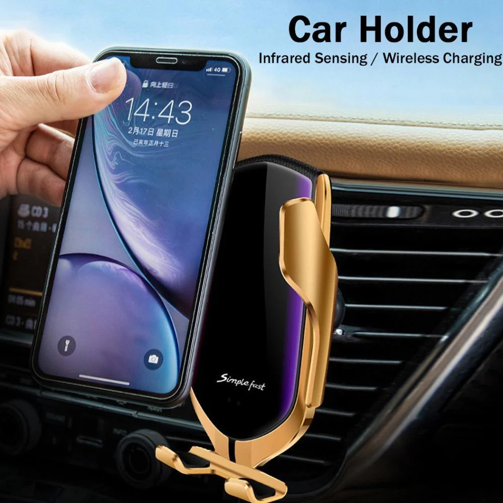 Gold-Plated Auto-Clamp Magnetic Wireless Charger Mount - Image 4