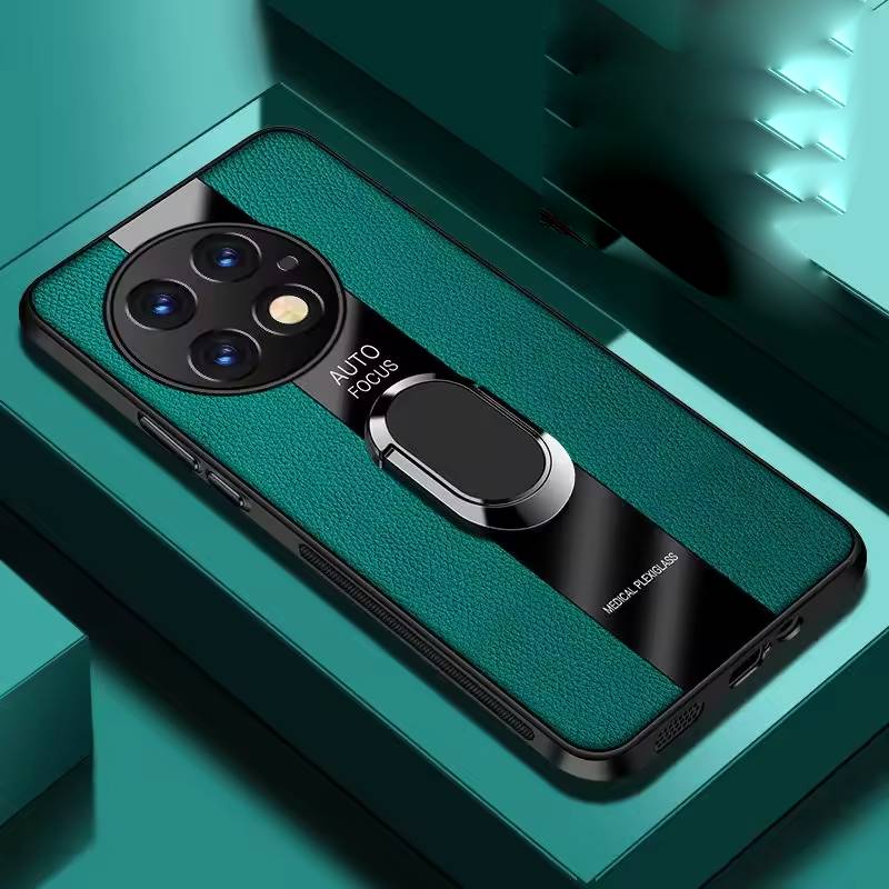 Plexiglass Luxury Leather Ring Case - OnePlus - Image 3