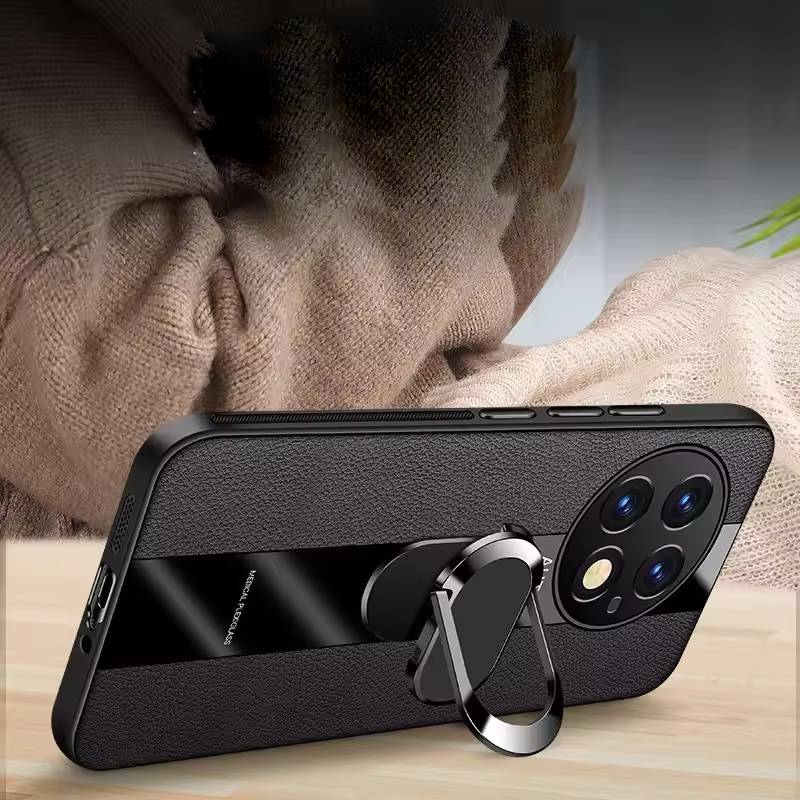 Plexiglass Luxury Leather Ring Case - OnePlus - Image 4
