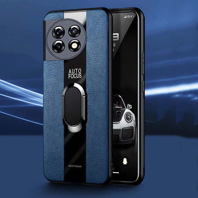 Plexiglass Luxury Leather Ring Case - OnePlus - Image 7