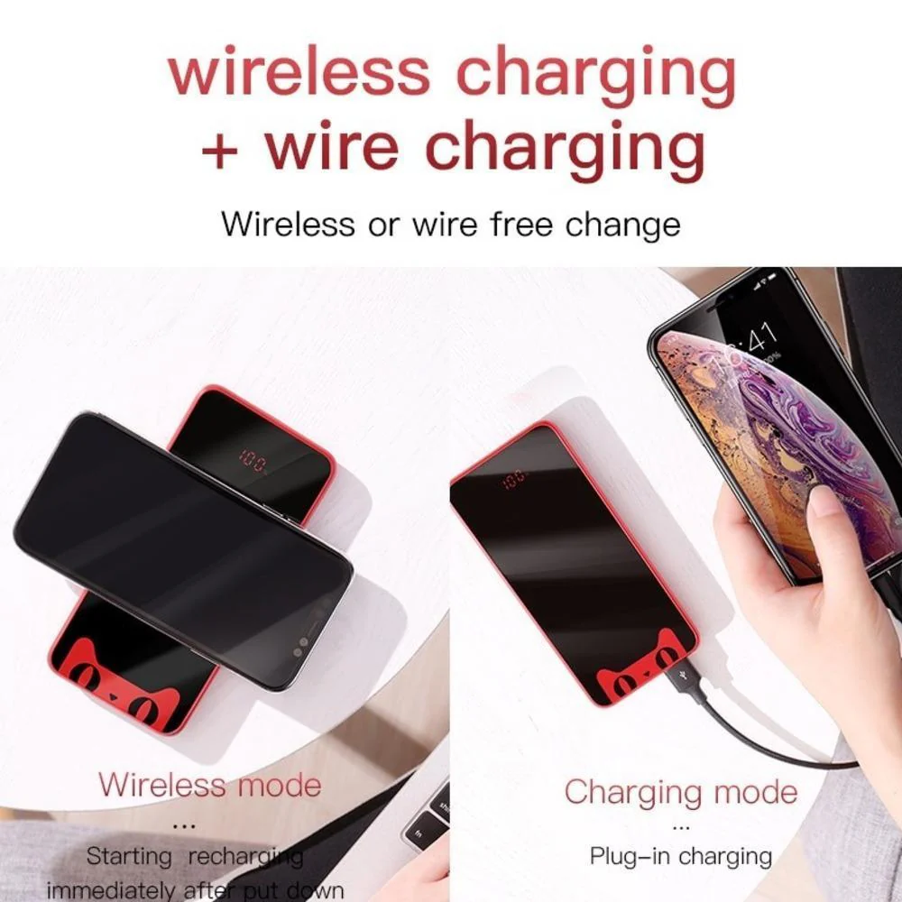 Baseus ®10000 mAh Powerbank and Wireless Charger With Cat Print - Image 6
