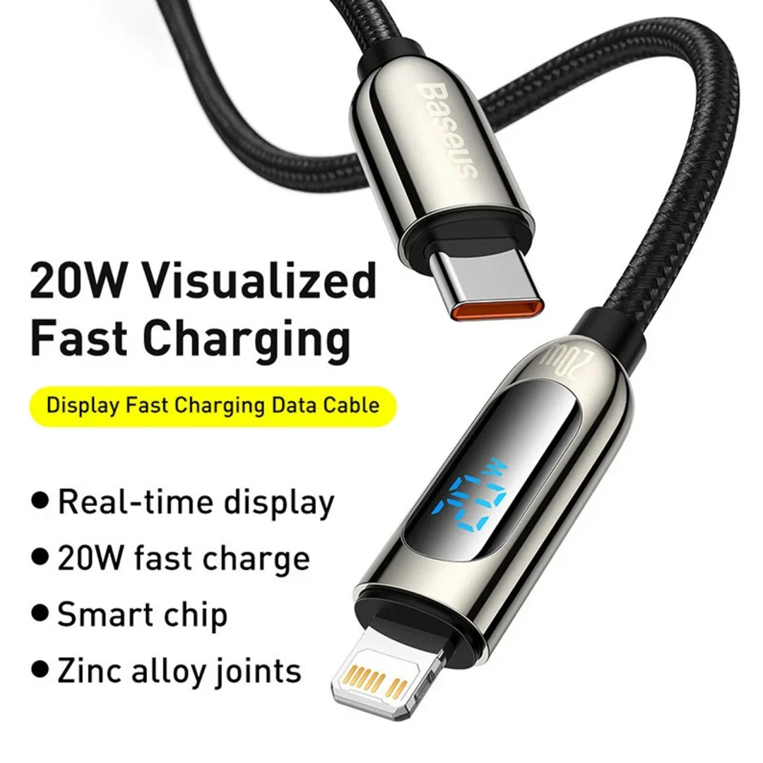 Baseus 20W Power Meter Type C to Lightning Fast Charge Cable - Image 5