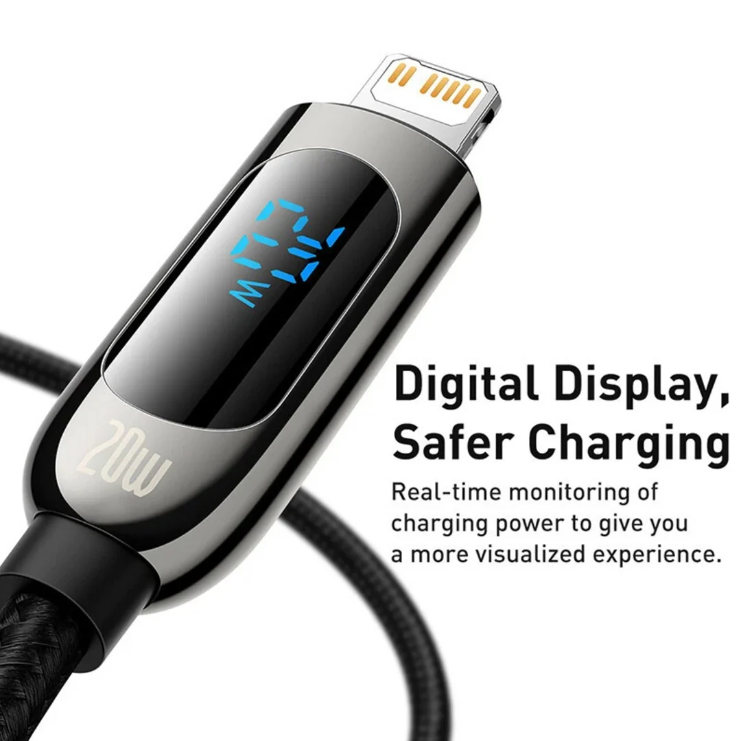 Baseus 20W Power Meter Type C to Lightning Fast Charge Cable - Image 6
