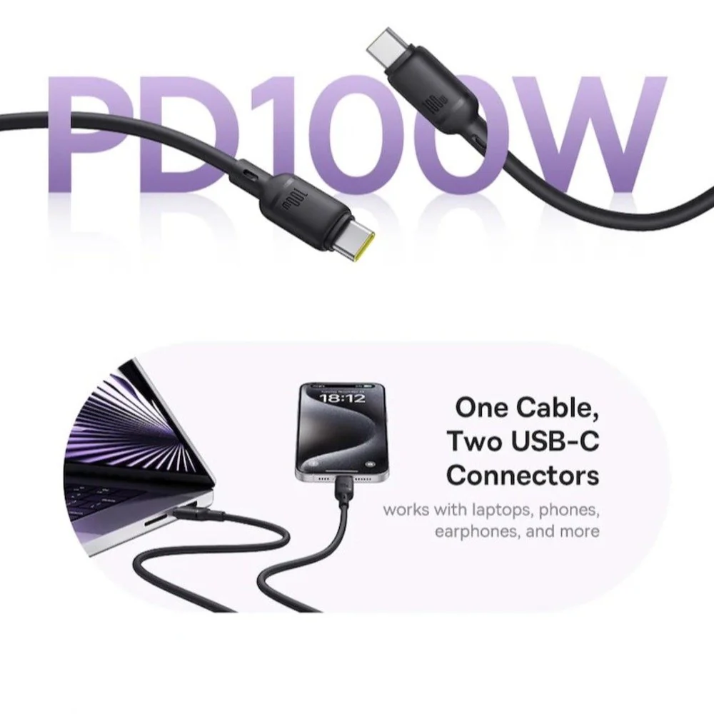 Baseus Boost Speed 100W Fast Sync Charging Cable - Image 3