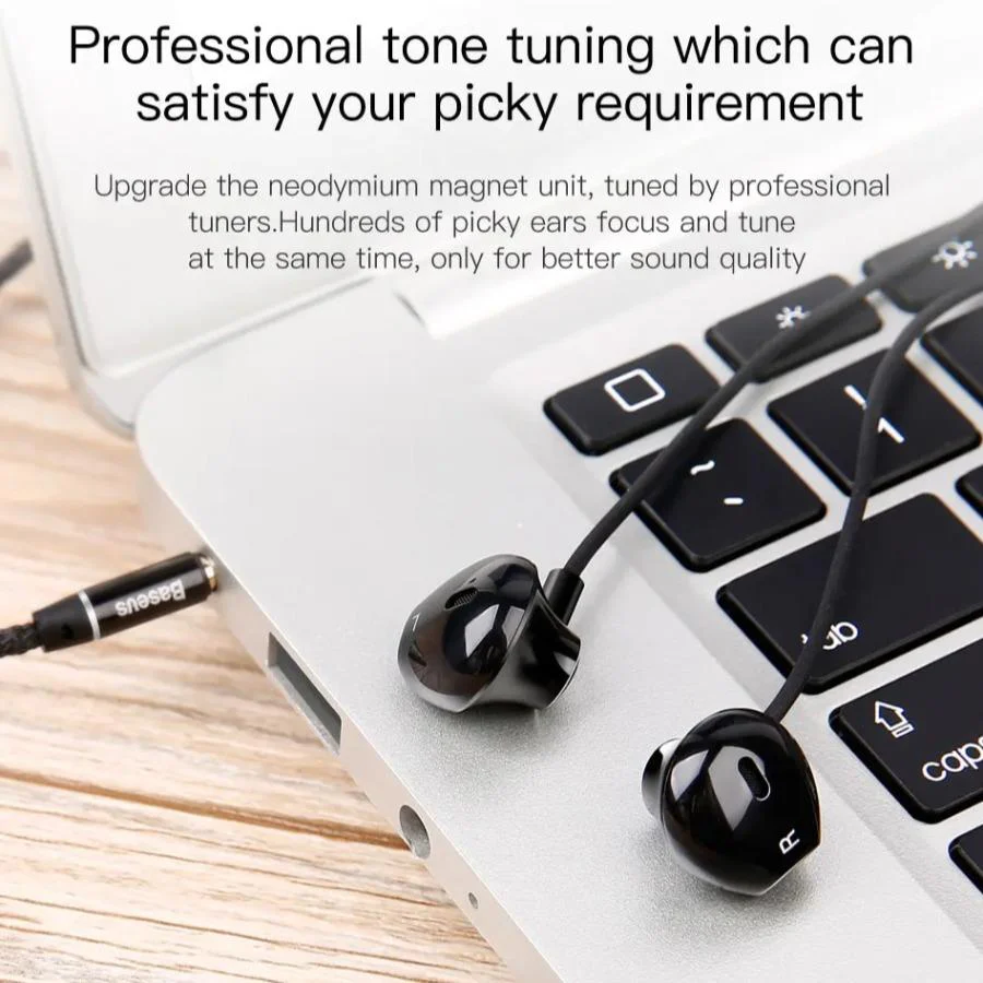 Baseus ® Encok H06 In-Ear Wired Stereo Bass Earphones - Image 3