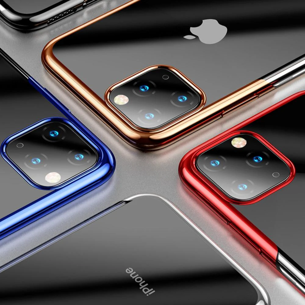 Baseus ® iPhone 11 Ultra-Thin Transparent Sparkling Edge Case - Image 2