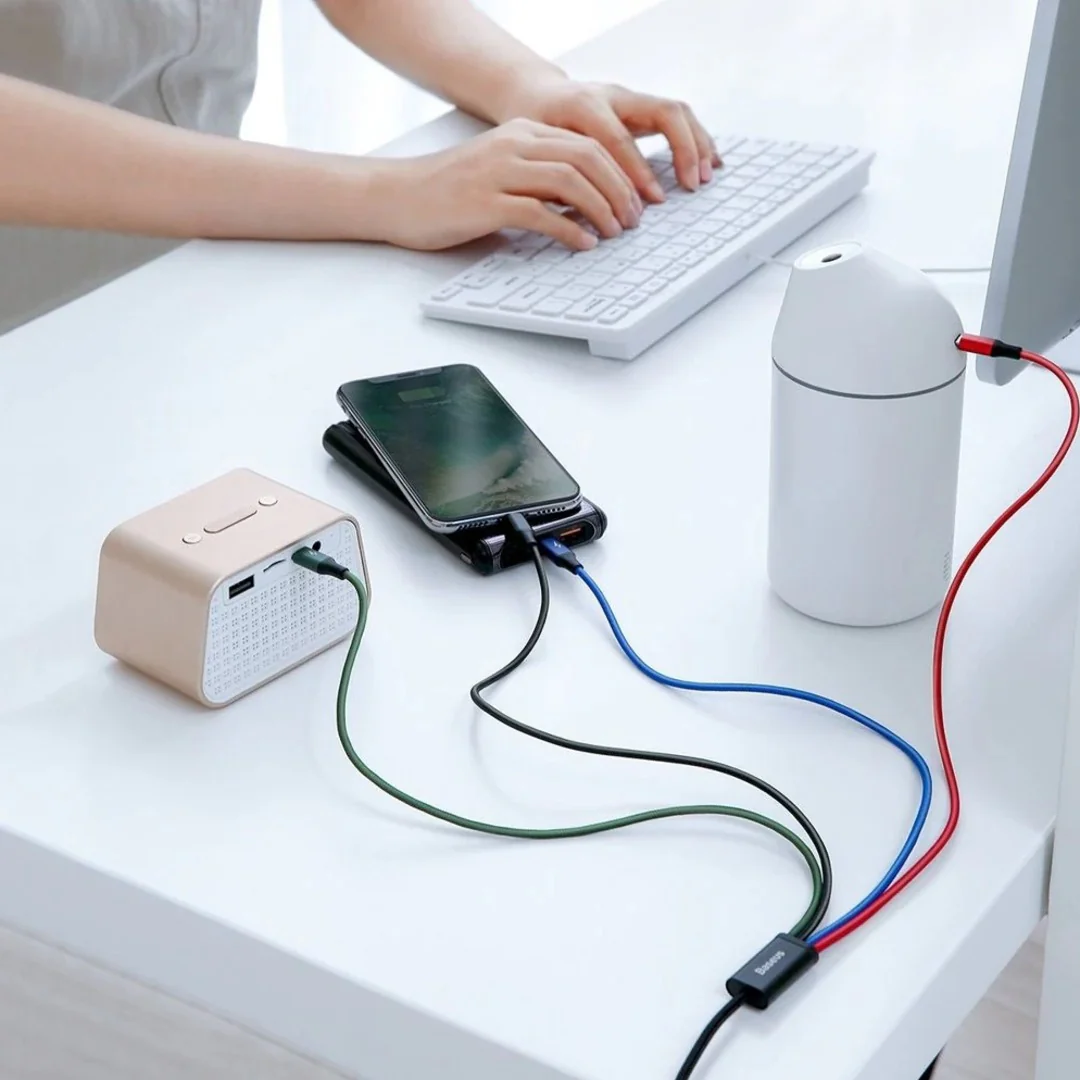 Baseus Quad Fusion 4 in 1 Braided Fast Charging Cable - Image 5