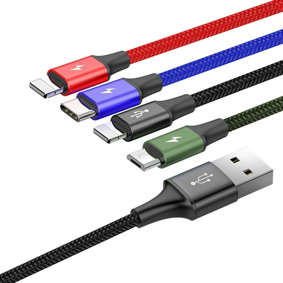 Baseus Quad Fusion 4 in 1 Braided Fast Charging Cable - Image 6