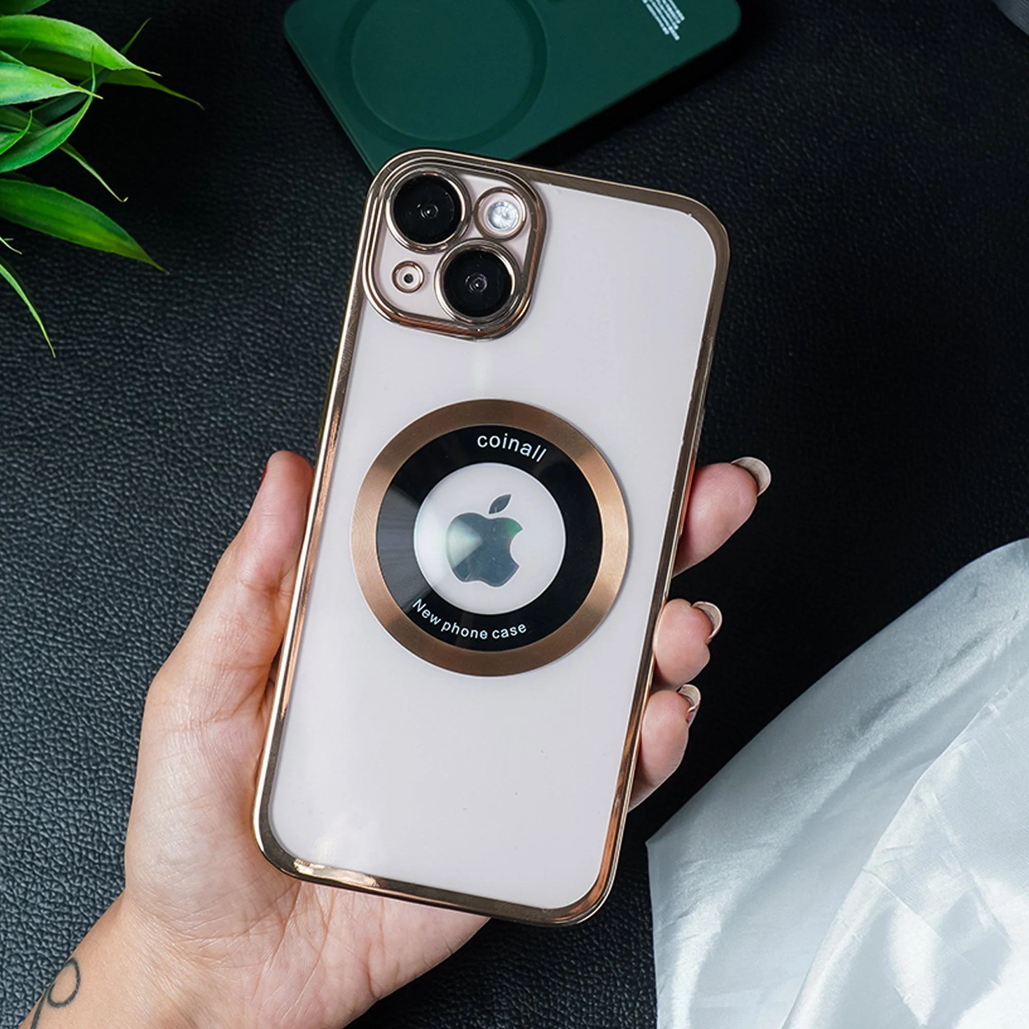 CD Pattern Magnetic Transparent Case - iPhone - Image 2