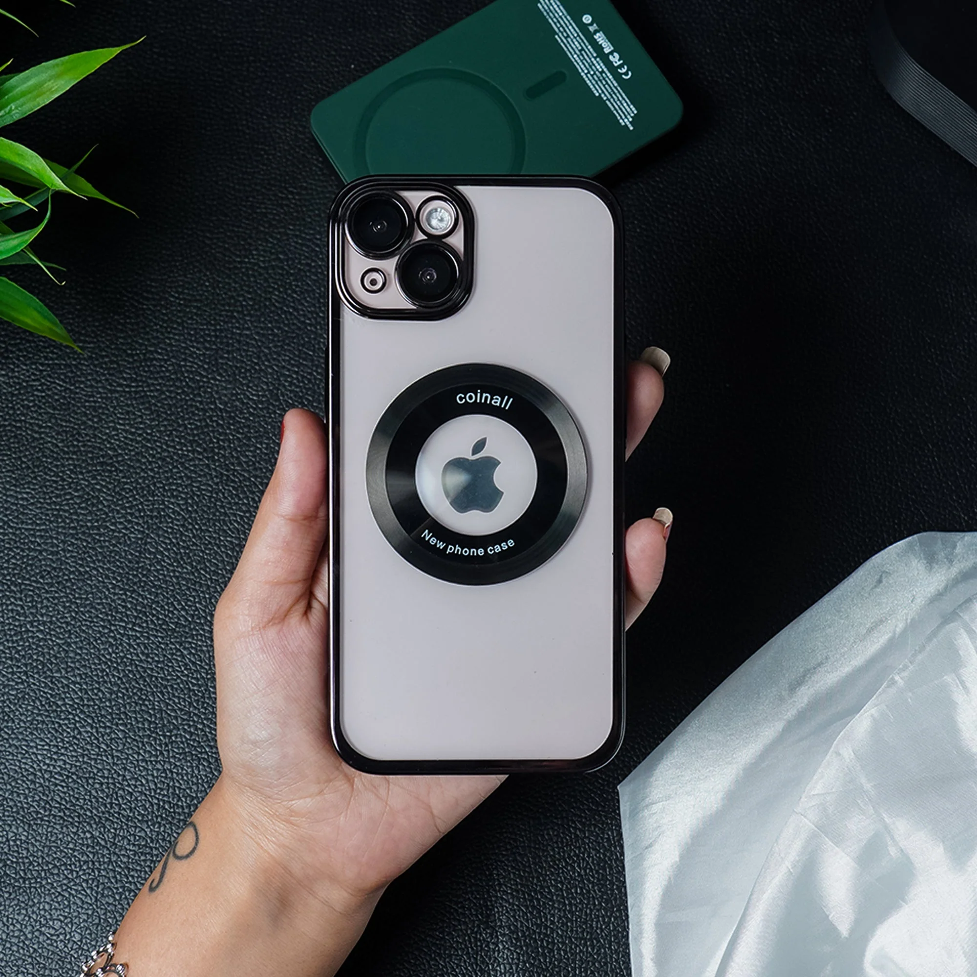 CD Pattern Magnetic Transparent Case - iPhone - Image 3
