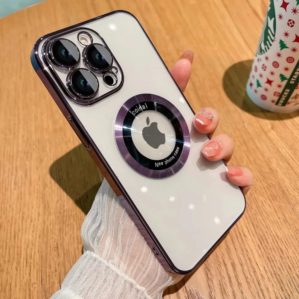 CD Pattern Magnetic Transparent Case - iPhone - Image 4