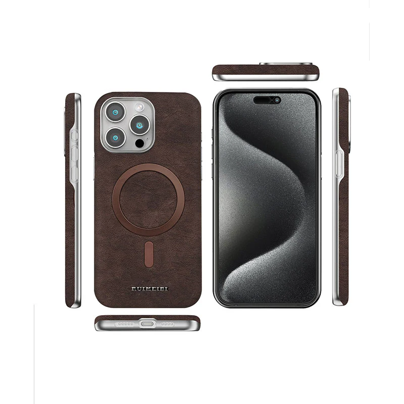 Classic Vintage Leather Magnetic Case - iPhone - Image 4