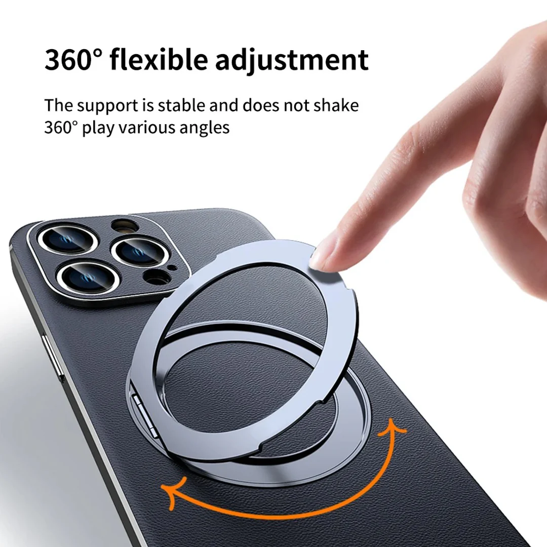 Classy Magnetic Ring Leather Case - iPhone - Image 10