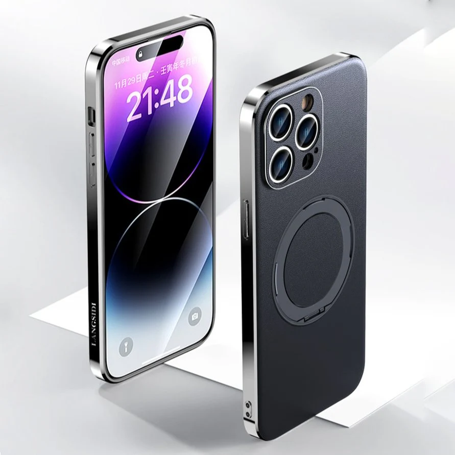 Classy Magnetic Ring Leather Case - iPhone - Image 11