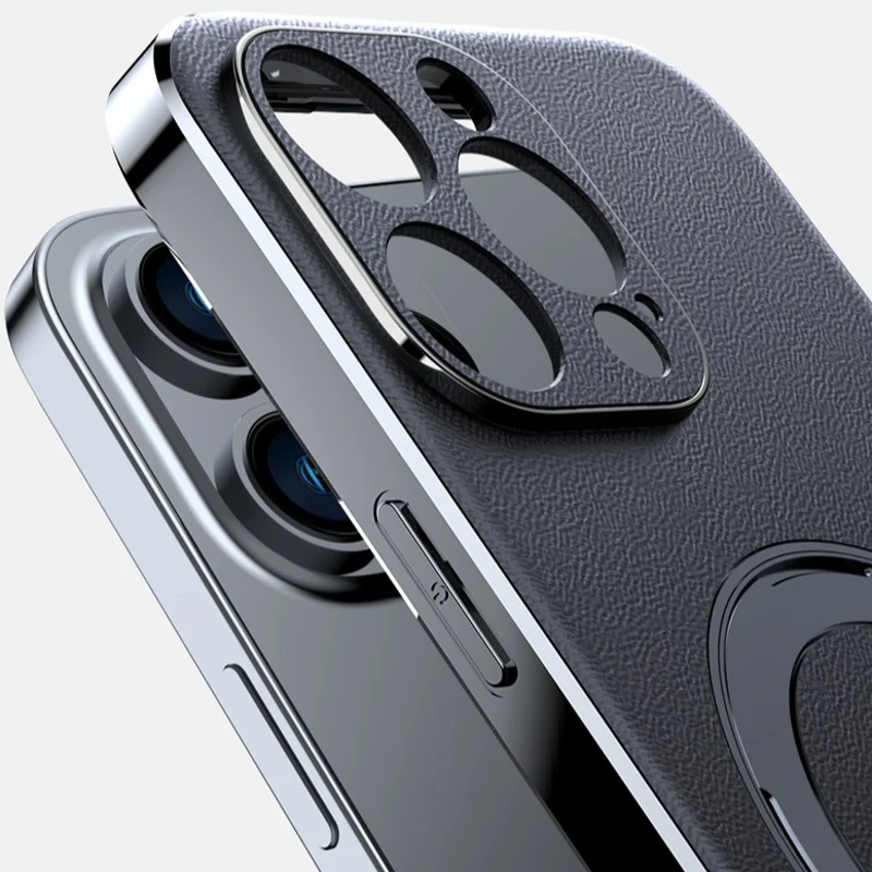 Classy Magnetic Ring Leather Case - iPhone - Image 5