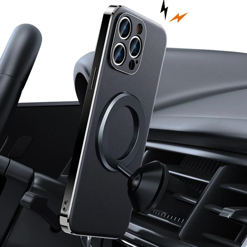 Classy Magnetic Ring Leather Case - iPhone - Image 6