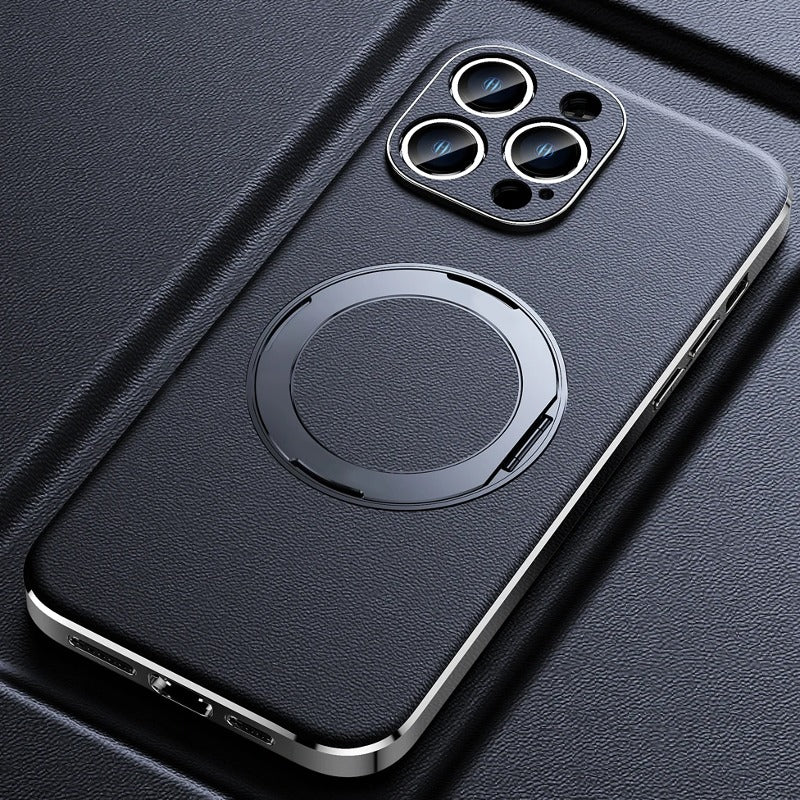 Classy Magnetic Ring Leather Case - iPhone - Image 9