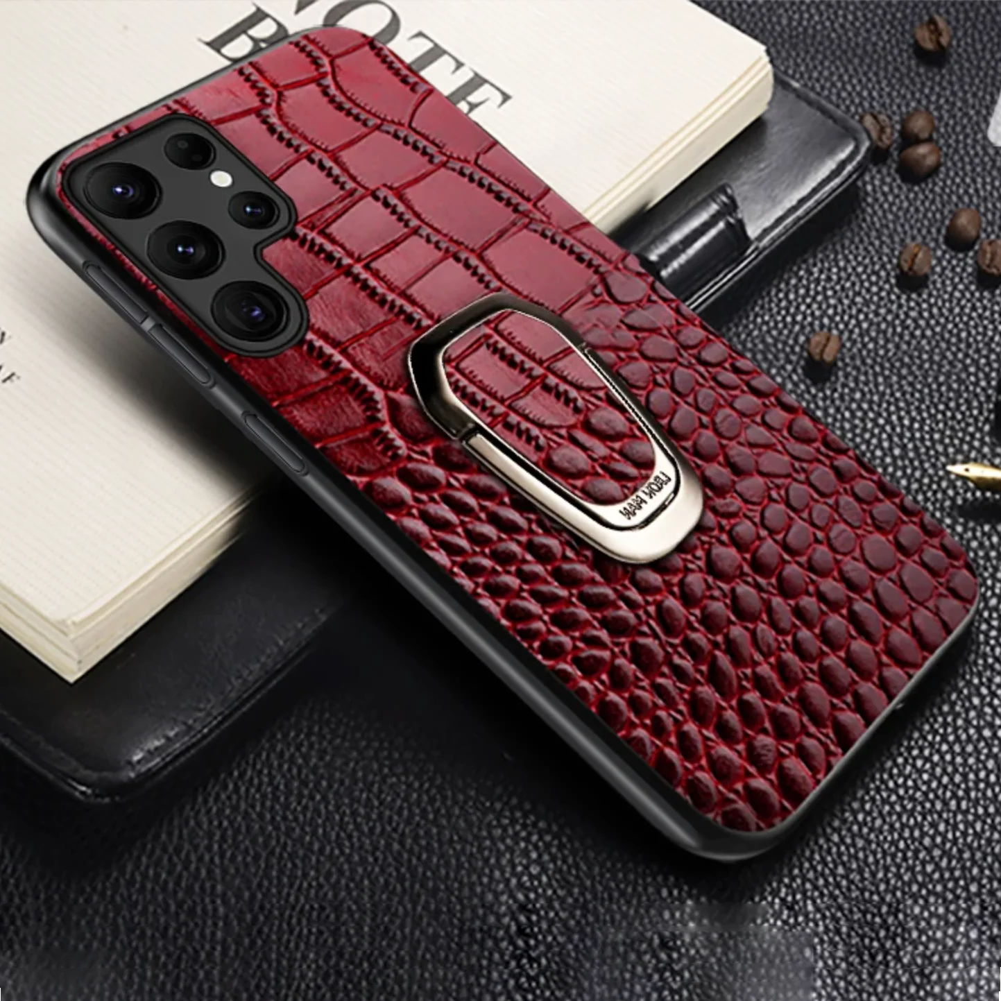 Genuine Leather Craft Ring Holder Case - Samsung - Image 11
