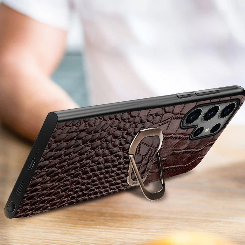 Genuine Leather Craft Ring Holder Case - Samsung - Image 4