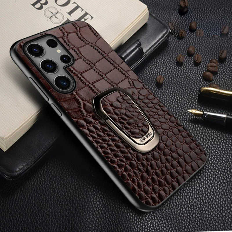 Genuine Leather Craft Ring Holder Case - Samsung - Image 7