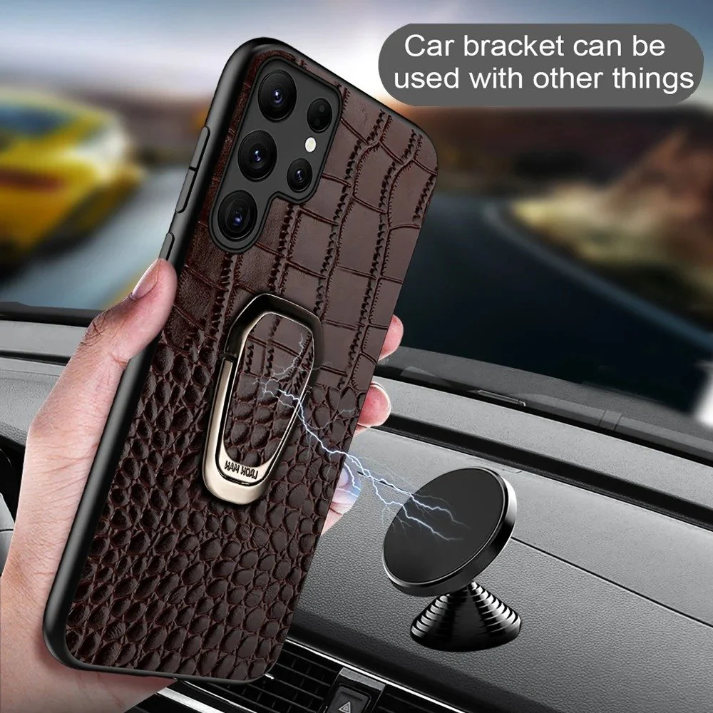 Genuine Leather Craft Ring Holder Case - Samsung - Image 8