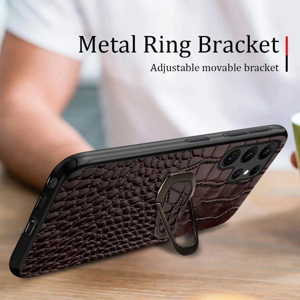 Genuine Leather Craft Ring Holder Case - Samsung - Image 9