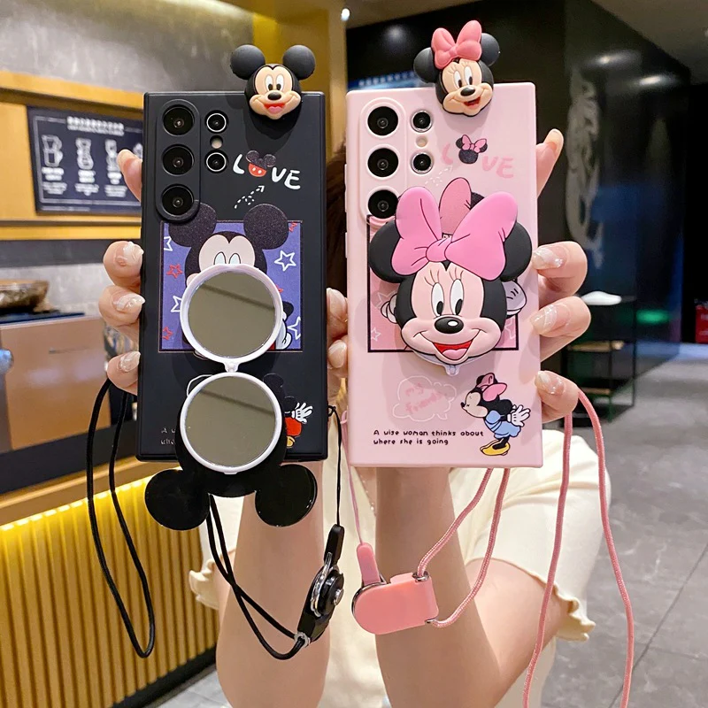 Cute Cartoon Mirror Bracket Case - Samsung - Image 3