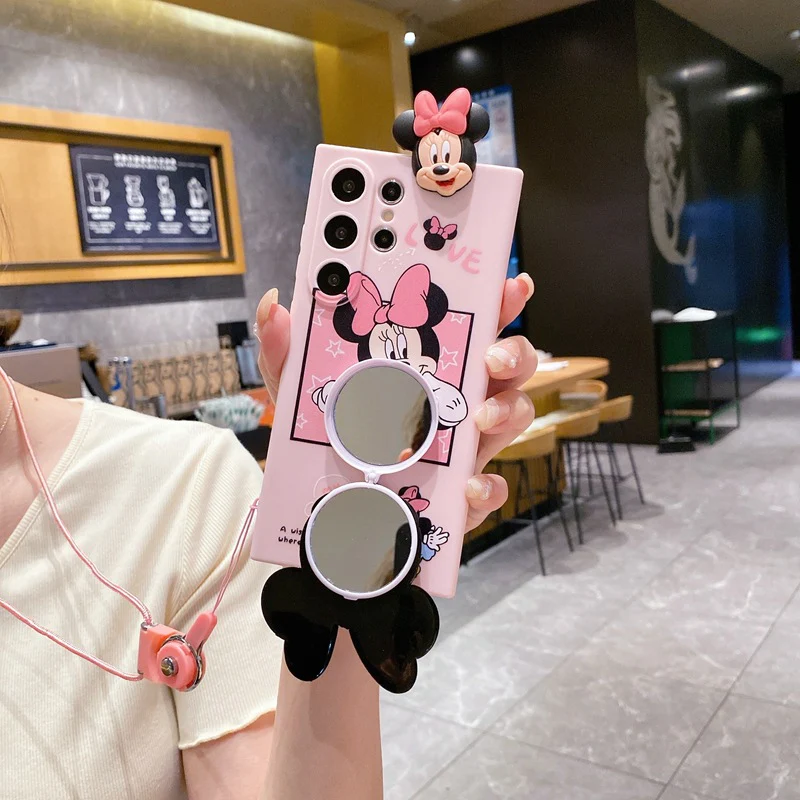 Cute Cartoon Mirror Bracket Case - Samsung - Image 4