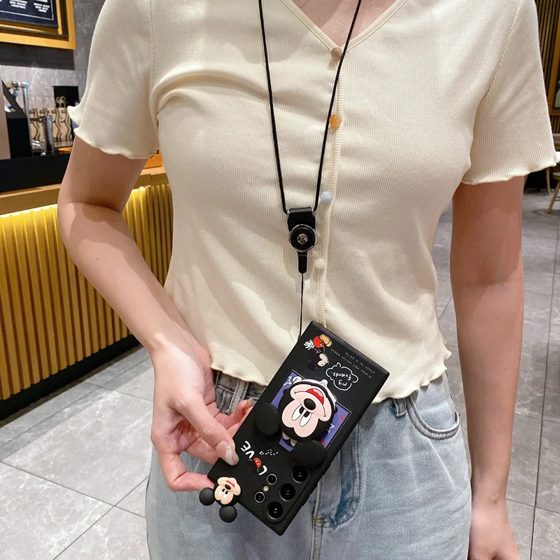 Cute Cartoon Mirror Bracket Case - Samsung - Image 7
