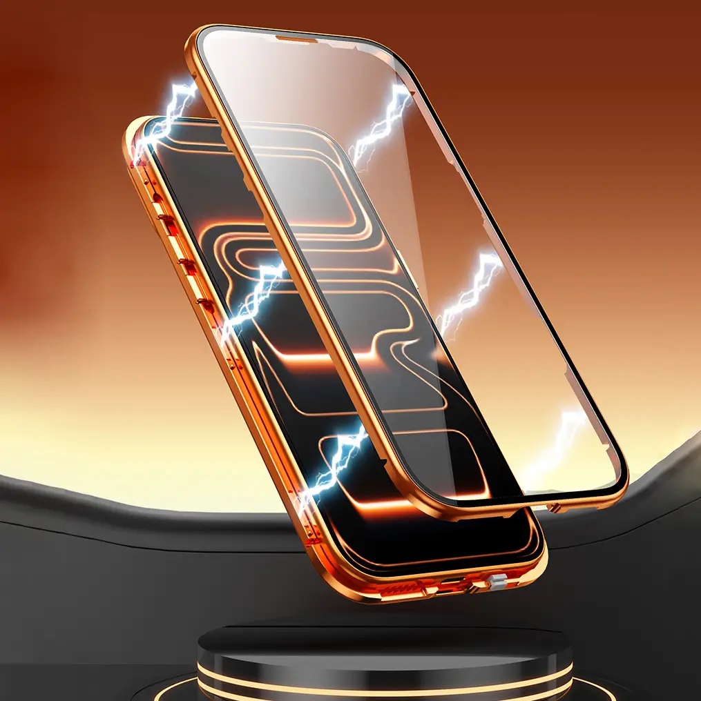 Dual Core Magnetic Shield Glass Case For iPhone - Image 14
