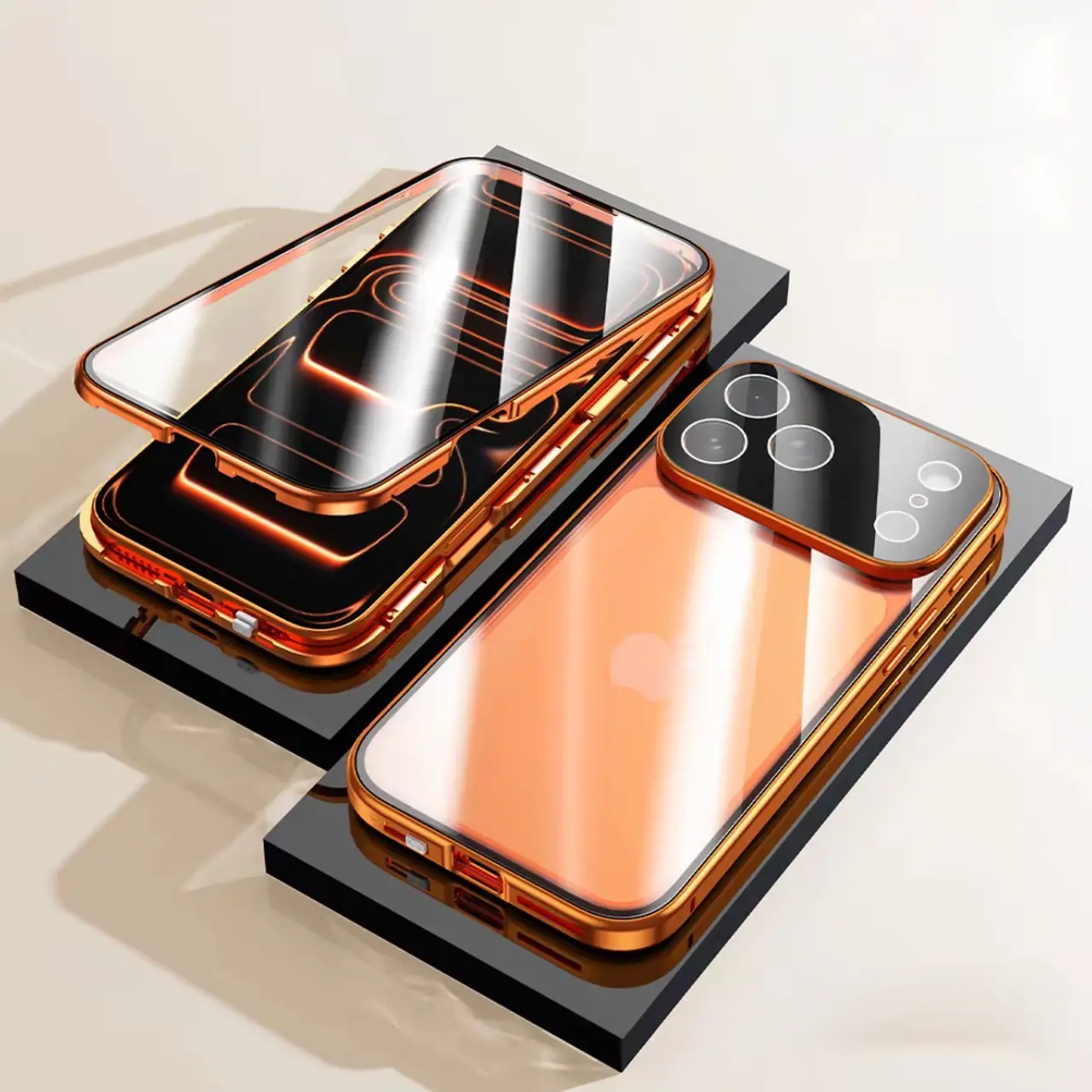 Dual Core Magnetic Shield Glass Case For iPhone - Image 3