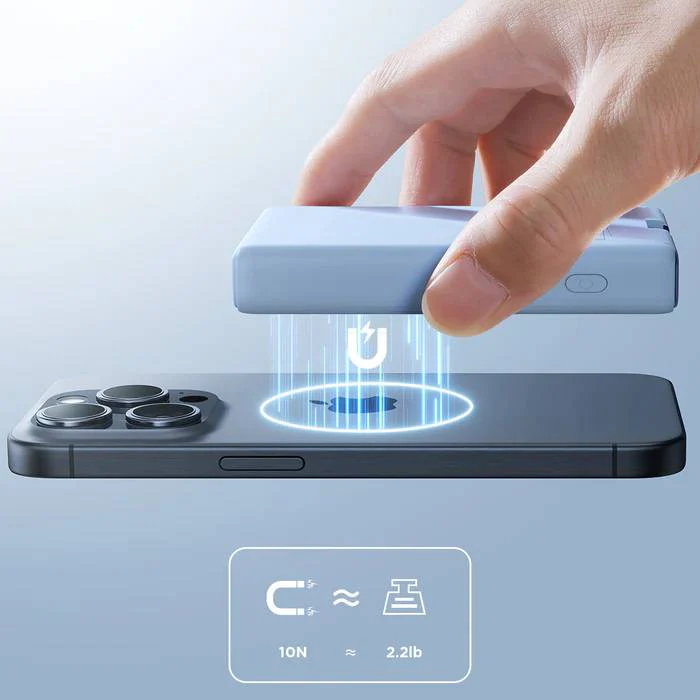 Dynamic 10000mAh 20W Kickstand Power Bank with Built-in Cable - Image 4