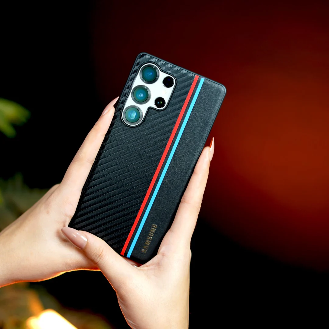 Dynamic Sporty Carbon Fiber Leather Case - Samsung - Image 2