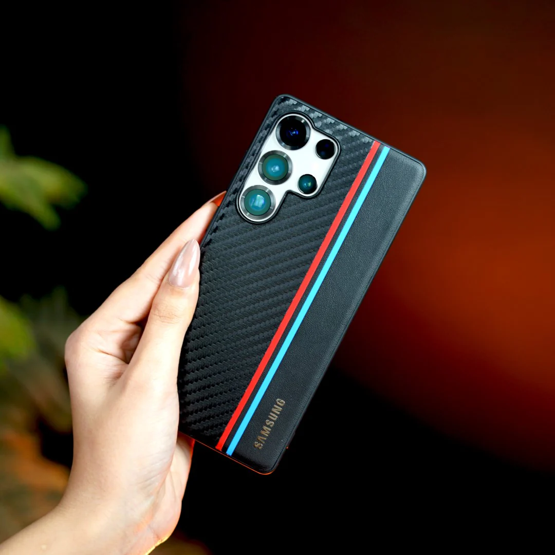 Dynamic Sporty Carbon Fiber Leather Case - Samsung - Image 5