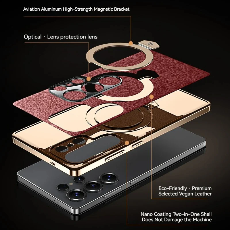 Eclipse Pro Magnetic Stand Leather Case - Image 3