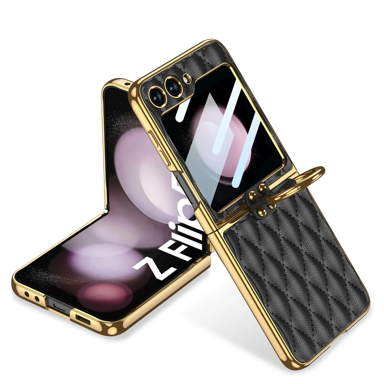 Elegant Leather Ring Support Case - Image 2