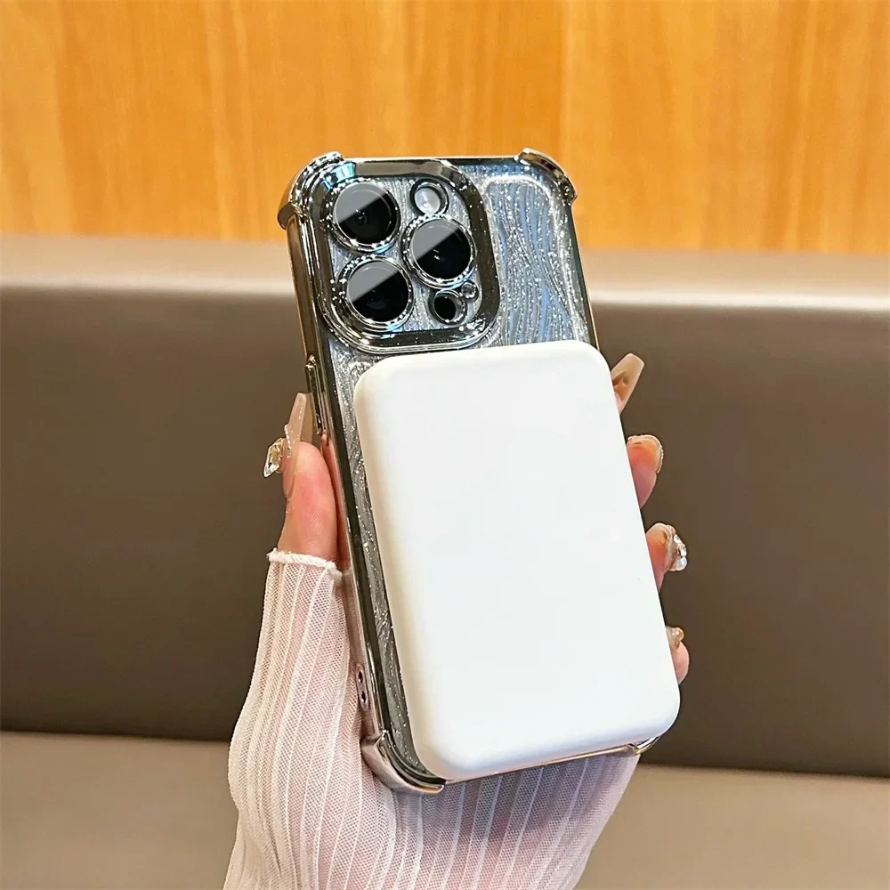 Elegant Water Ripple Glitter Stand Case - iPhone - Image 5