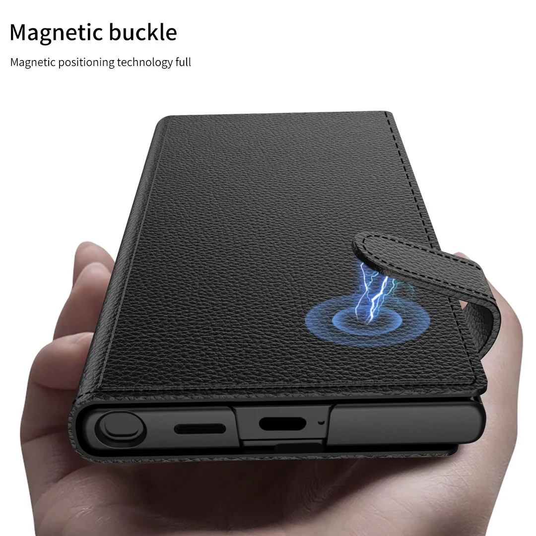 Flip Leather Wallet Kickstand Case - Samsung - Image 2