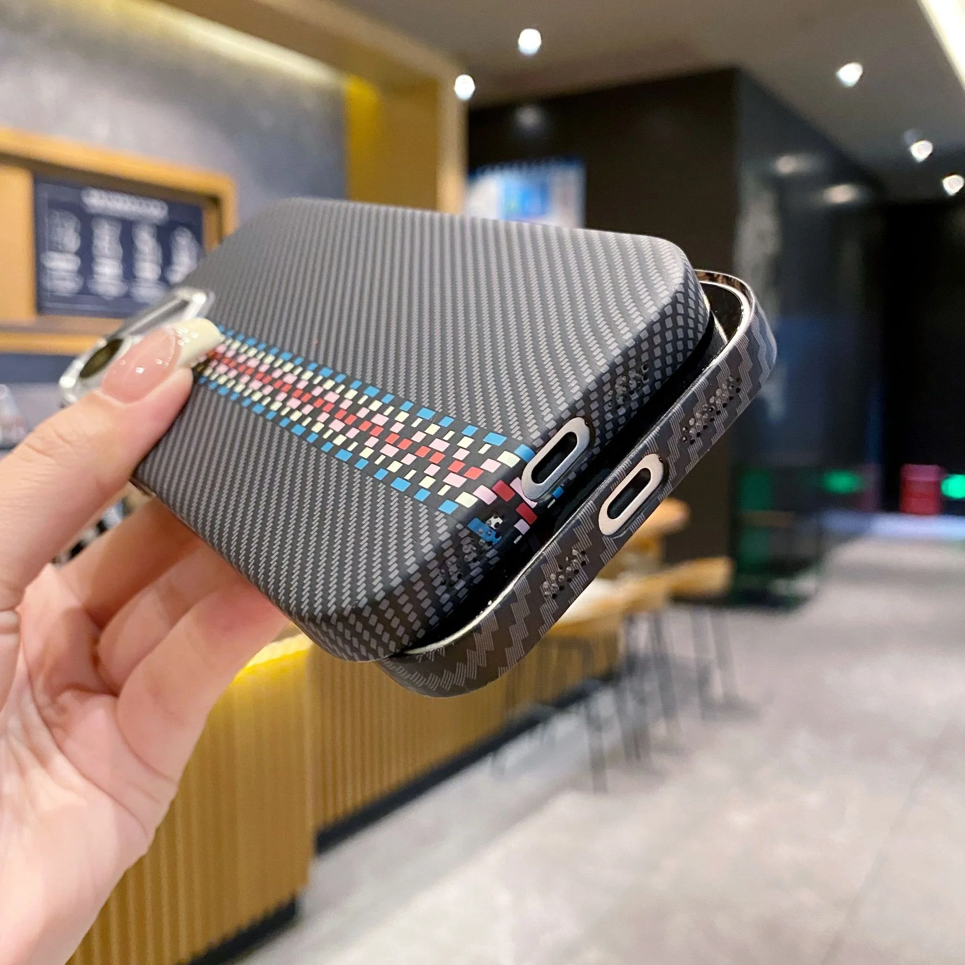 Embossed Carbon Fiber Magnetic Case - iPhone - Image 10
