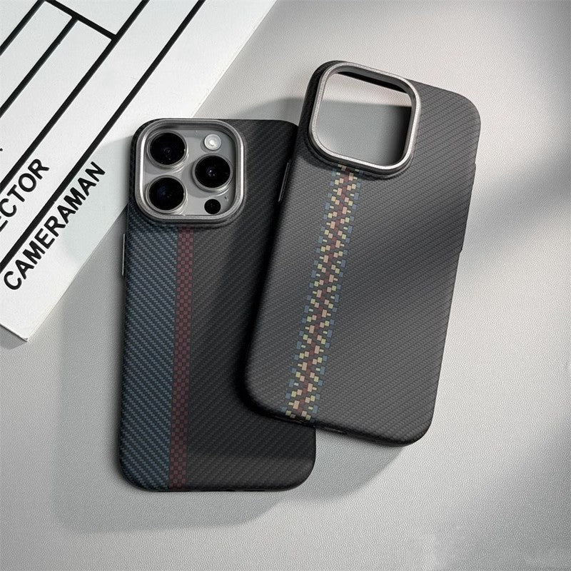 Embossed Carbon Fiber Magnetic Case - iPhone - Image 5