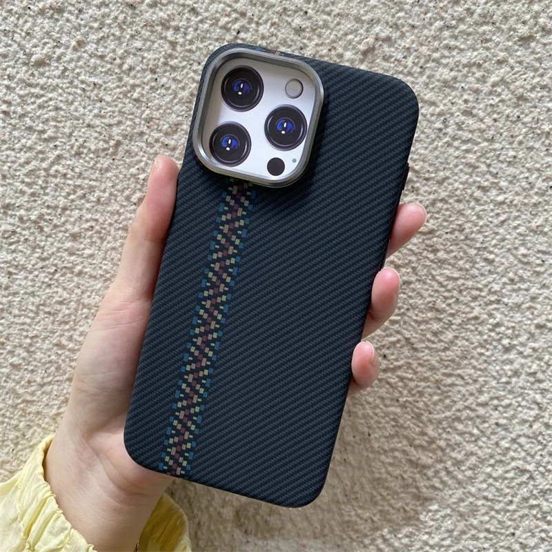 Embossed Carbon Fiber Magnetic Case - iPhone - Image 6