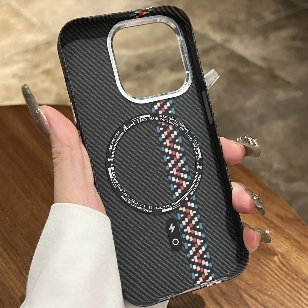 Embossed Carbon Fiber Magnetic Case - iPhone - Image 7