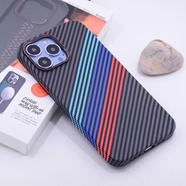 Embossed Carbon Fiber Stripes Case - iPhone - Image 2