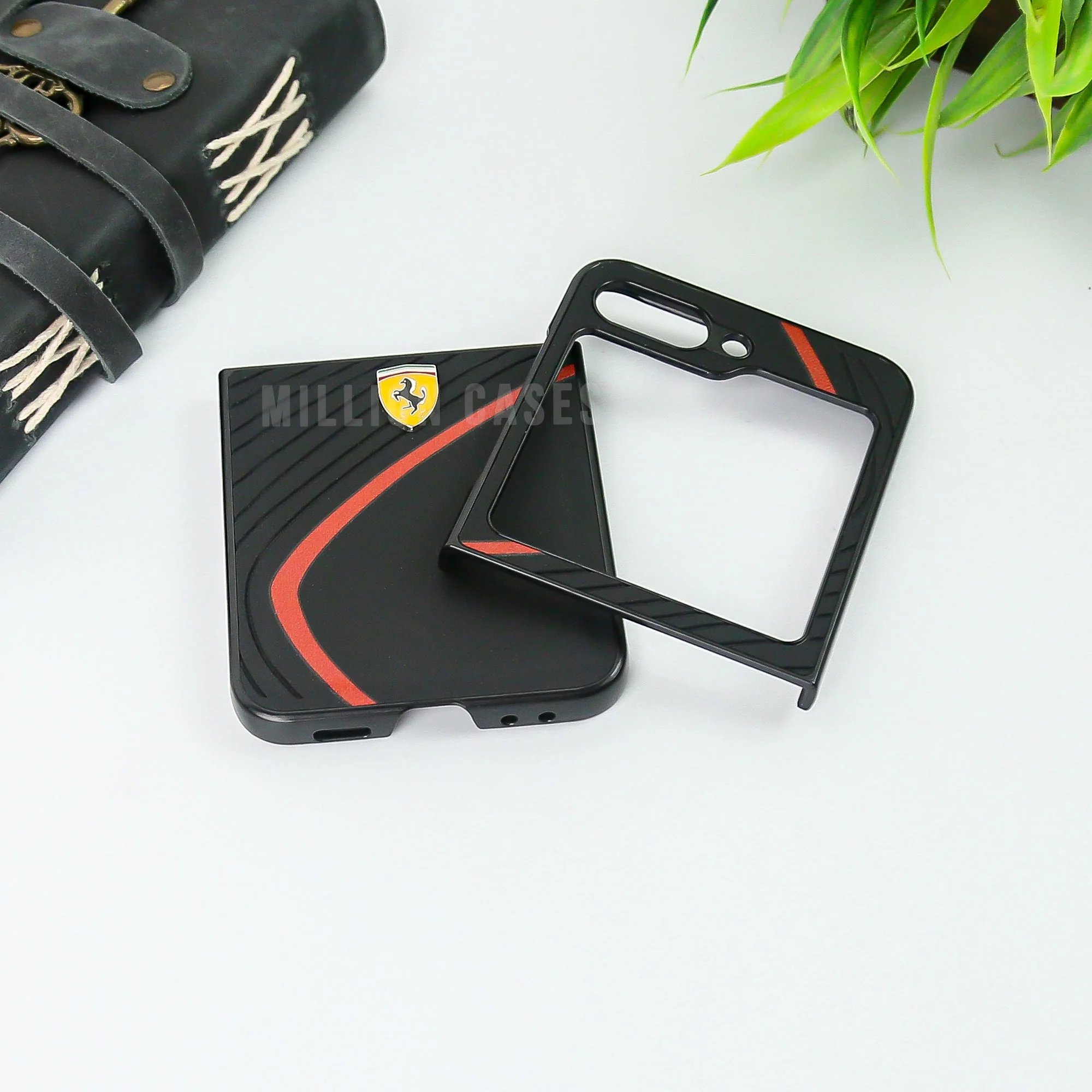 Ferrari® Galaxy Z Series Luxurious Quilted Supercar Case - Image 4