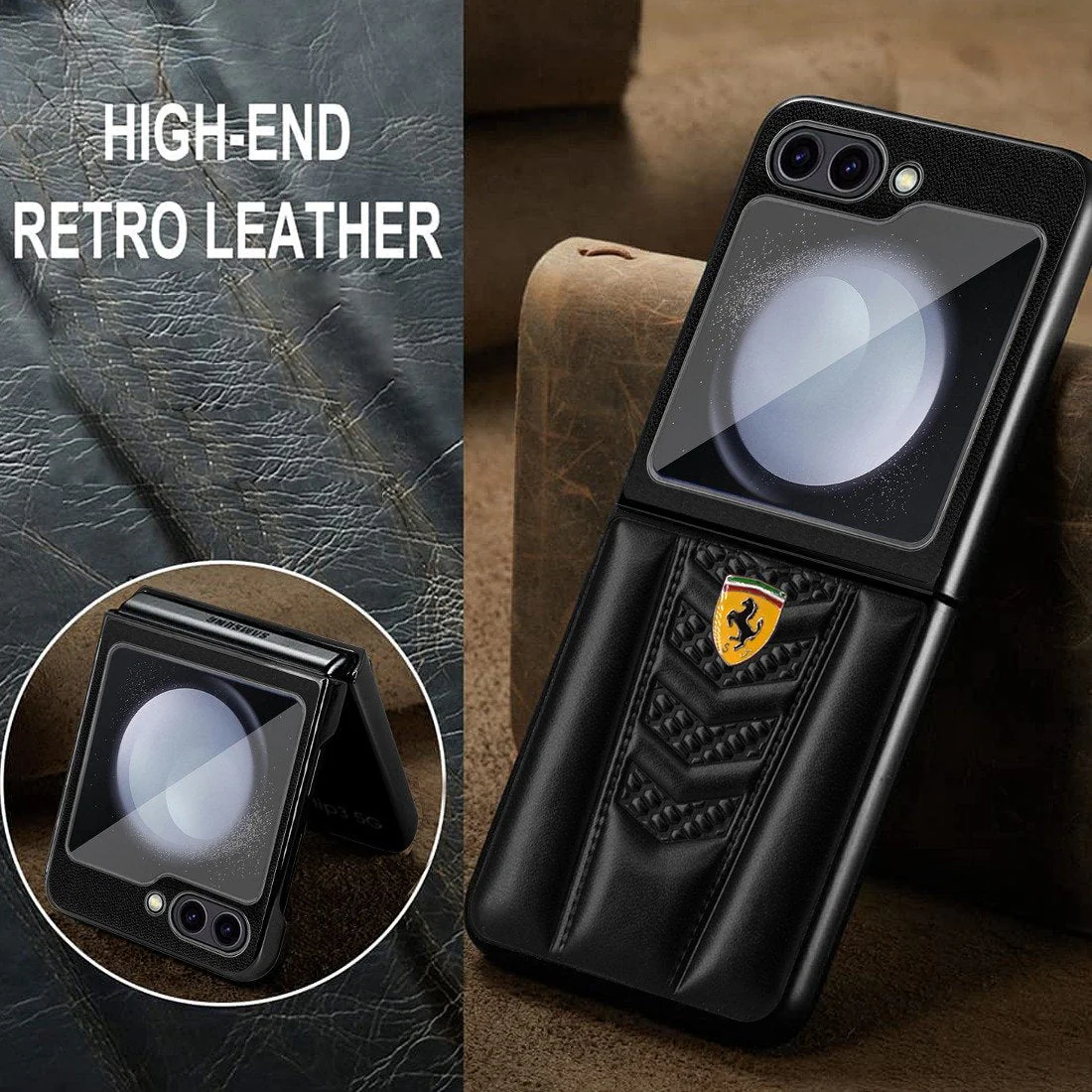 Ferrari Galaxy Z Series Luxurious Lamb Leather Protective Case - Image 5