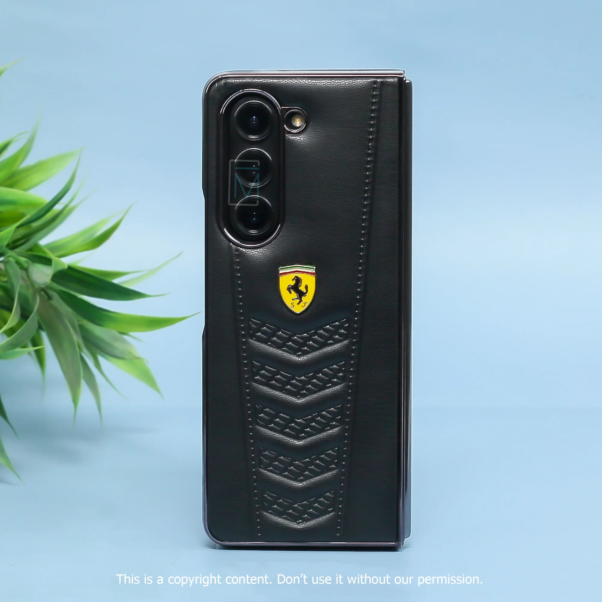 Ferrari Galaxy Z Fold5 Luxurious Lamb Leather Protective Case - Image 4